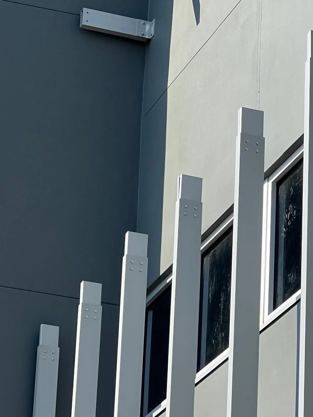 Architectural facade attachment detail used for interface coordination
