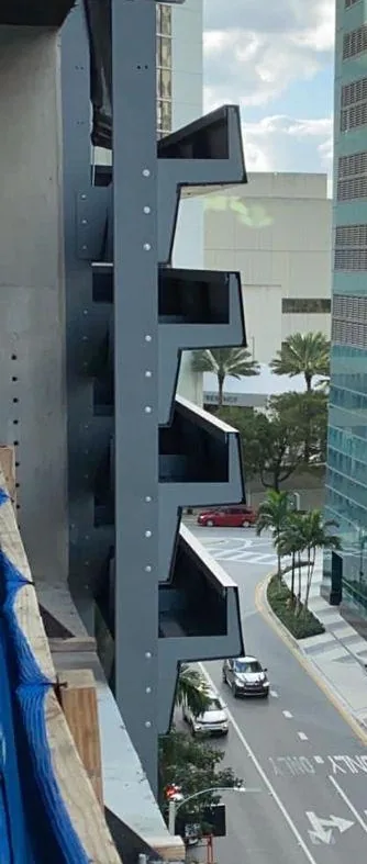 Architectural louver blade attachment detail