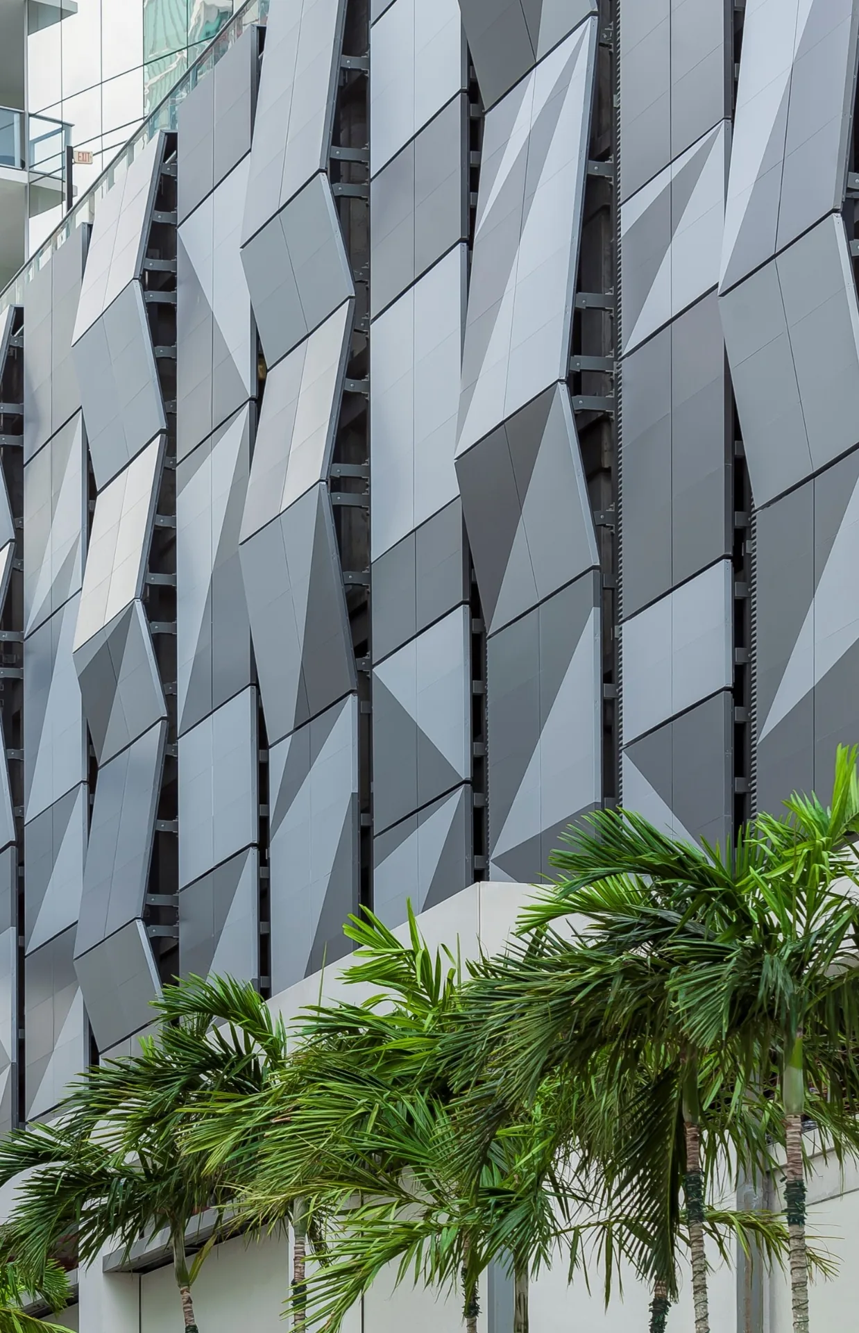 Faceted architectural wall panel system