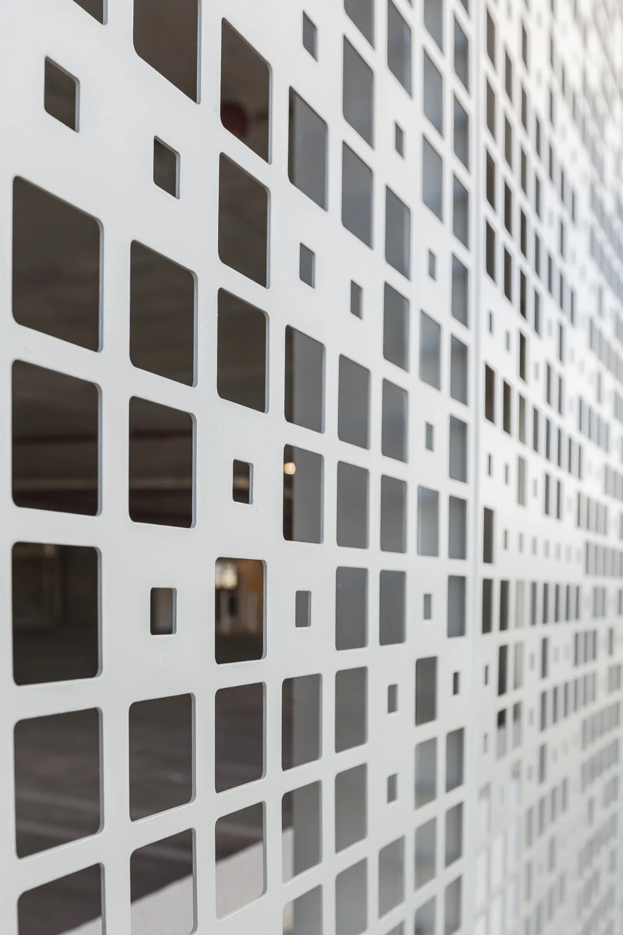 Perforated metal architectural screen